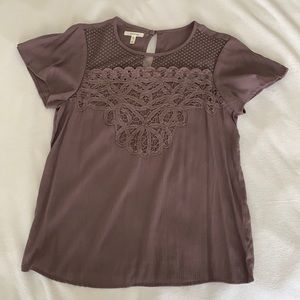 Cute mauve flowy top from Maurices